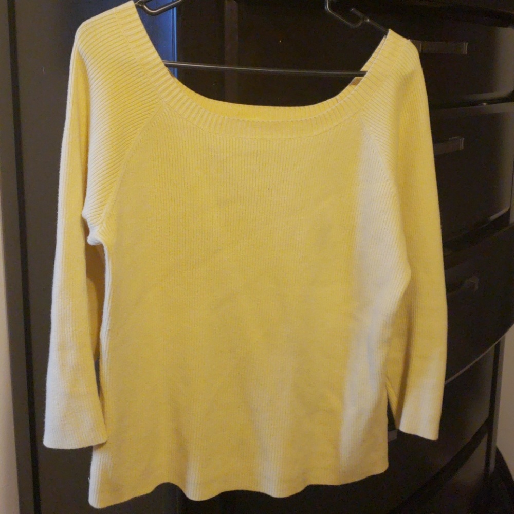 3/4 sleeve, boat neck sweater